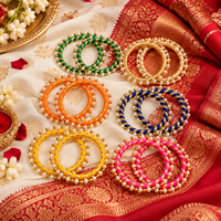Bracelets indiens faits à la main en fil de soie Gota pour femmes, multicolores, cadeau de mariage, cadeau de retour pour Mehndi Haldi Sangeet