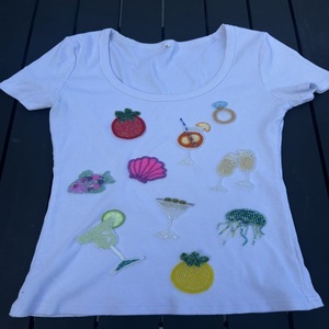 เสื้อครอปปักลูกปัดทำมือ NOVA STAR CRAFT สำหรับผู้หญิง - ปรับแต่งสีและโลโก้ได้  เสื้อผ้าสำหรับงานปาร์ตี้สุดเก๋ - Product Image 2