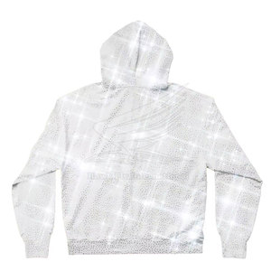 Rhinestone Hoodies Solid 100% Cotton Winter High Quality Fashion Wear Outdoor Use for Men - Product Image 2