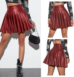 Minifalda de Cuero Genuino para Mujer, Piel de Cordero Suave de Primera Calidad, Cintura Alta, Cierre de Cremallera, Tallas y Colores Personalizados, Fabricante OEM ODM - Product Image 4