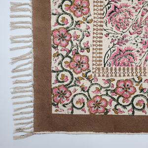 Alfombra de Algodón con Estampado Geométrico Hecho a Mano, Lavable, Antideslizante, Ecológica, Apta para Mascotas, Estilo Bohemio, Tradicional India, Hecha a Mano - Product Image 5