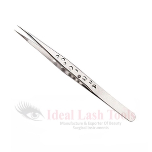 Pinces à cils professionnelles finition satinée, pinces à volume pour extensions de cils, pointe fine - Product Image 2