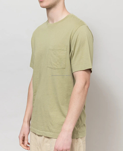 T-shirt d'été 100 % coton pour homme avec poche avant, respirant, taille et couleur personnalisables, broderie, faible MOQ - Product Image 2