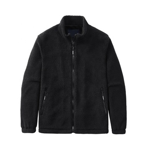 Hot Sale 100% Polyester Hiking Outdoor Outerwear Solid Color <b>Sherpa</b> <b>Fleece</b> Jacket Men - Product Image 2