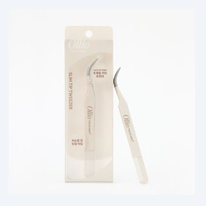 Lash Tech Supplies Olrio Korean K-Beauty Ollio Pearl Mascara Eyelash Slim-Tip Tweezer Made in Korea extension item - Product Image 3