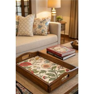 Luxury Gold Metal Serving Tray with Patterned Inlay Decorative <b>Rectangle</b> <b>Coffee</b> <b>Table</b> Tray for Home Hotel Restaurant Decor Tray - Product Image 6