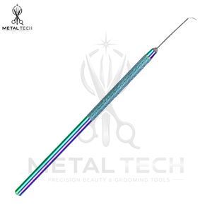 Kit d'outils professionnels pour perruques Lace Frontal : Aiguille de ventilation multicolore arc-en-ciel avec poignée en métal moleté et micro-aiguille en acier - Product Image 5
