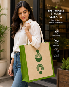 Bolsa de yute personalizada, bolsa de compras de yute, bolsa de regalo ecológica - Product Image 5