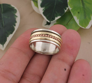 เครื่องประดับทำมือสำหรับผู้หญิง คลาสสิก ทำจากเงินแท้ ทองแดง ทองเหลือง ผสมโลหะสองสี ขายส่ง - Product Image 1