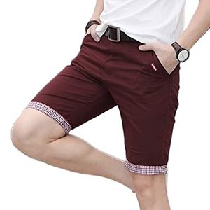 กางเกงขาสั้นผ้าฝ้ายแบบถักมีสายรัดเอวกระเป๋าหลากหลายแบบใหม่สำหรับผู้ชายใส่สบายในฤดูร้อน - Product Image 1