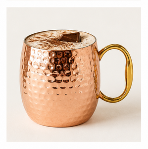 Tendances en matière de vaisselle durable : Mugs en cuivre martelé avec logo personnalisé et poignée ergonomique, vente en gros de tasses écologiques pour Moscow Mule - Product Image 4