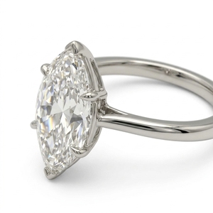 Elegante Anillo de Compromiso y Boda de Oro Blanco de 9K con Diamantes y Engaste de Canal, Certificado IGI, Banda Simple y Brillante, Joyería Atemporal - Product Image 2