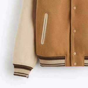 New Design Sports Varsity <b>Jacket</b> <b>Mens</b> Brown Beige <b>Letter</b> G Embroidered Front Button Closure Preppy Style Baseball Varsity <b>Jacket</b> - Product Image 5