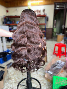 Cheap Wholesale Human Hair Vietnamese Hair Wigs <b>Long</b> <b>Black</b> Brown Body Wave Hair for <b>Black</b> White Women - Product Image 6