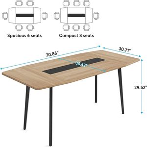 Multi-Functional Office <b>Desk</b>/Conference <b>Table</b> Computer and <b>Dining</b> <b>Table</b> Coffee <b>Table</b> with High Versatility - Product Image 6