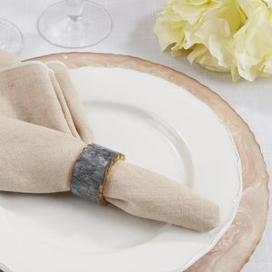 Anneaux de serviette en résine marbrée durables, élégants supports de table faits à la main pour anniversaire, décoration de table moderne et luxueuse - Product Image 3
