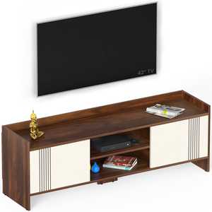 ชั้นวางทีวีชาร์ลีย์สีเมเปิลและสีขาว ดีไซน์หรูหราและมีสไตล์สำหรับทีวีของคุณ - Product Image 6