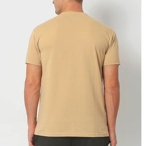 T-shirt en coton pour homme, col rond, manches courtes, style streetwear décontracté, essentiel, personnalisable avec logo, vente en gros - Product Image 2