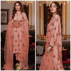 2022 Venta caliente indio pakistaní Salwar Kameez hecho a mano con el último trabajo de secuencia de seda pesada bordado completo para adultos - Product Image 3