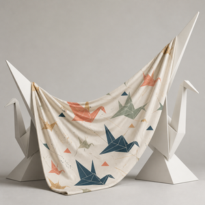 Custom Printed <b>Throw</b> Blanket Personalized Bicycle Whale Origami Firefly Cassette Telescope Sublimation Flannel Fleece Polyester - Product Image 1