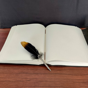 Cuaderno de Cuero Grande Al-Amir Hecho a Mano con Diseño Árbol de la Vida y Piedras Preciosas, Grimoire Vintage con Tapa de Piedra Genuina Grabada, 8x6 Pulgadas - Product Image 5