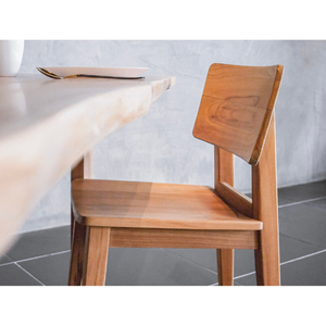 Elegant Solid Teak Wood <b>Dining</b> <b>Chair</b> Minimalist Design for Sophisticated Home Kitchen Living Room Furniture Decor Luxury - Product Image 5