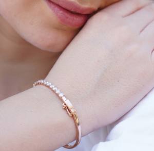 Pulsera de Cadena y Eslabones de Diamantes Clásica en Oro de 14K y 18K, Joyería Fina de Lujo para Mujer, Regalo de Boda, Fiesta - Product Image 1