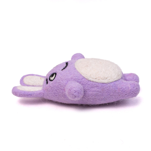 Conejo Morado Hecho a Mano con Técnica de Fieltro, Adorable Figura de Conejo de Fieltro de Lana Ecológica, Muñeco de Peluche de Personaje de Dibujos Animados para Regalos de Pascua - Product Image 3