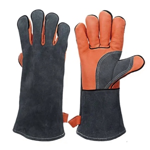 <b>Fire</b> Retardant Reinforced Cowhide Split Leather Welding Gloves CE Certified Anti-Static Abrasion Resistant Heavy Safety Gloves - Product Image 6