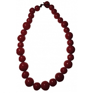 Collares de Cuentas de Resina con Patrón de Cierre Clásico Plateados en Plata, Hechos a Mano por MOON RISE CRAFT, Precio al por Mayor de Fabricante Indio GC-NK-273 - Product Image 2