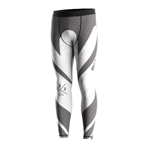 Pantalon de compression sportif à motif imprimé par sublimation, séchage rapide, taille élastique, léger, idéal pour l'été - Product Image 1