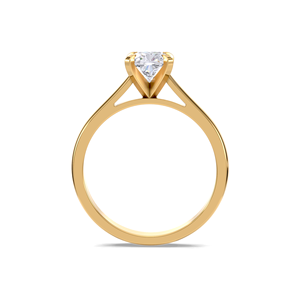 แหวนหมั้นเพชรทรงคุชชั่น 1.0 กะรัต แบบแคลเธอดราล โซลิแทร์ ตัวเรือนทองคำขาว 18K สีเหลือง ขาว และโรสโกลด์ - Product Image 4