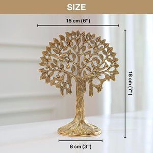 Escultura de Latón Hecha a Mano de 7 Pulgadas del Árbol Kalpvriksh de Behoma para Decoración Moderna del Hogar - Product Image 5