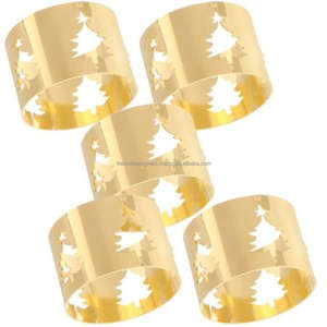 Juego de Anillos de Servilleta de Lujo, Ajustables, Decorativos, Dorados, para Regalo, Decoración de Bodas y Fiestas - Product Image 5