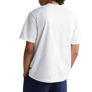 Camiseta de Algodón Blanca para Hombre, Manga Corta, Cuello Redondo, Corte Regular, Informal, Tejido de Punto, Color Sólido, Diseño Liso - Product Image 5