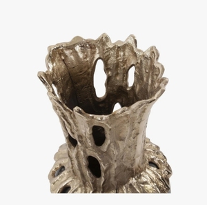 <b>Black</b> Gold Metal Art Deco Eco-Friendly Handmade Tall Tabletop <b>Vase</b> for Luxury Home Decor - Product Image 2