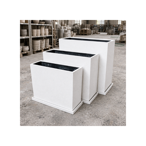 Fiberglass Landscape <b>Planter</b> Box Lightweight Durable <b>Outdoor</b> Indoor Flower Pot OEM ODM Custom Production - Product Image 1