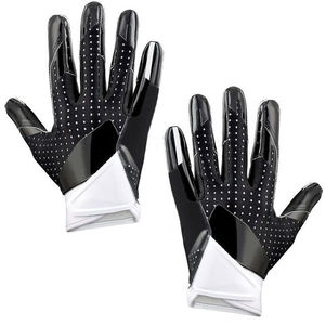 Gants de football américain haut de gamme, tendance, tailles personnalisées, à doigts entiers, respirants, souples, en cuir, coupe-vent - Product Image 1