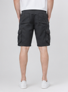 Pantalones Cortos de Lona de Alta Calidad para Hombre, Cintura Elástica, Multibolsillos, Corte Ajustado, Estilo Urbano - Product Image 6