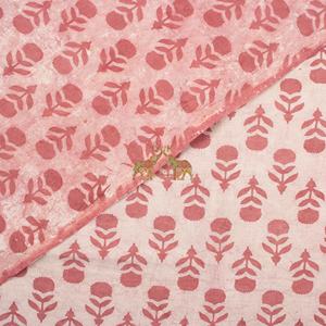 Tissu imprimé à la main en coton biologique 100% Bagru Indian pour vêtements bohèmes en provenance d'Inde - Product Image 5