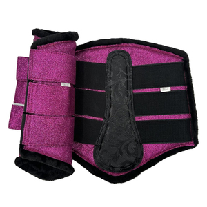 Ensemble de tapis de selle personnalisables roses brillants de qualité supérieure pour le dressage et le saut d'obstacles, avec doublure en tissu confortable – Fournitures d'équitation - Product Image 6