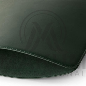 Green Leather <b>Laptop</b> <b>Sleeve</b> Case with Magnetic Closure and Protective Interior <b>Laptop</b> Cover - Product Image 3