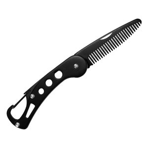Professional Stainless Steel Folding Beard Comb Portable Multifunction Anti Static Comb For <b>Men</b> And Women Mustache Styling - Product Image 1