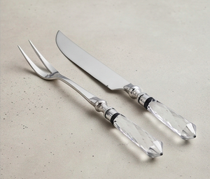 Handmade <b>Cheese</b> <b>Knife</b> <b>Set</b> With Silver Color Acrylic Handle Luxury Flatware For Home Kitchen And Dessert Serving Use - Product Image 1