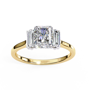 แหวนหมั้นเพชรทรงรัศมี 1.00 กะรัต เพาะเลี้ยงในห้องปฏิบัติการ ทอง 14K พร้อมใบรับรอง IGI ระดับ VS1 สี E สำหรับวันครบรอบแต่งงาน - Product Image 1