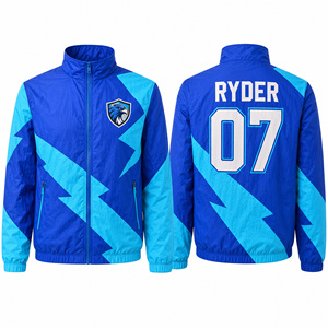 Veste coupe-vent respirante pour la course à pied, vente en gros personnalisée, veste anorak, veste de coach, veste en polyester microfibre Taslan Taffeta Ripstop - Product Image 6