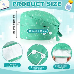 Unisex Hospital <b>Scrub</b> <b>Cap</b> for Doctors Laboratory Workers Dentists-Polyester/Cotton Spandex Quick Dry Breathable Comfortable - Product Image 5