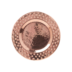 Assiette de service en cuivre martelé fait main de haute qualité, couleur or rose, pour table de mariage et restauration haut de gamme - Product Image 1