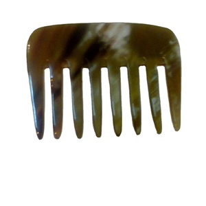 Peine para el pelo de cuerno de búhos indios, peines de cuerno Real hechos a mano, bocina de buey, listo para enviar a granel - Product Image 1