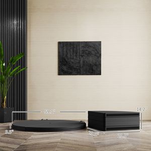 Tappetino Pieghevole Nero con Maniglie per il Trasporto, Imbottitura in Schiuma EPE per Allenamento di Danza ed Esercizio Fisico - Product Image 3